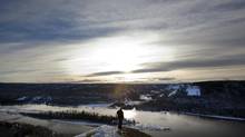 The area of the Peace River where the proposed Site C Hydro Development Dam would be built near Fort St. John on January 17, 2013. (Deborah Baic/The Globe and Mail)
