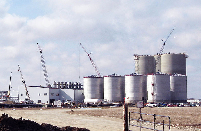 An ethanol plant under construction in Iowa.
