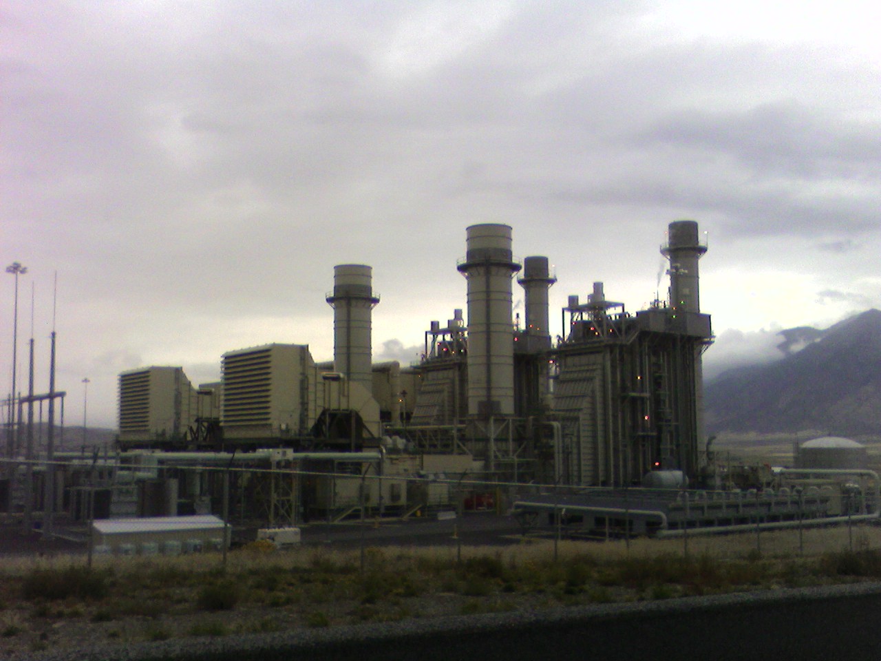 A combined cycle natural gas power plant in Utah.