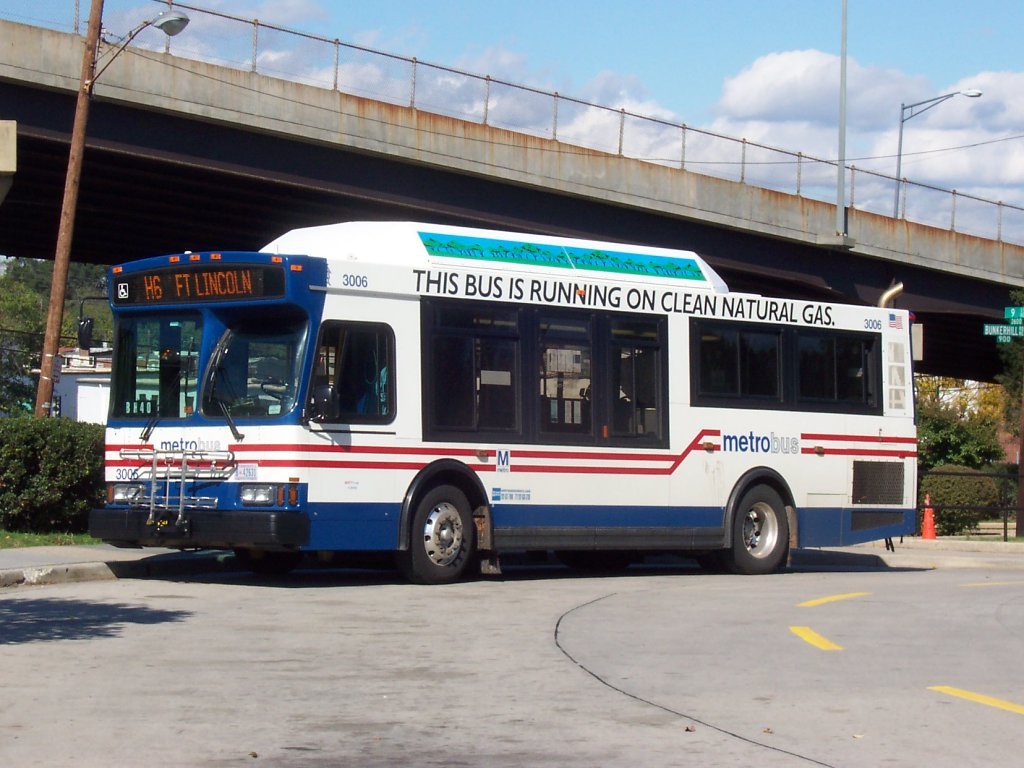 A natural gas-powered bus in Washington D.C.