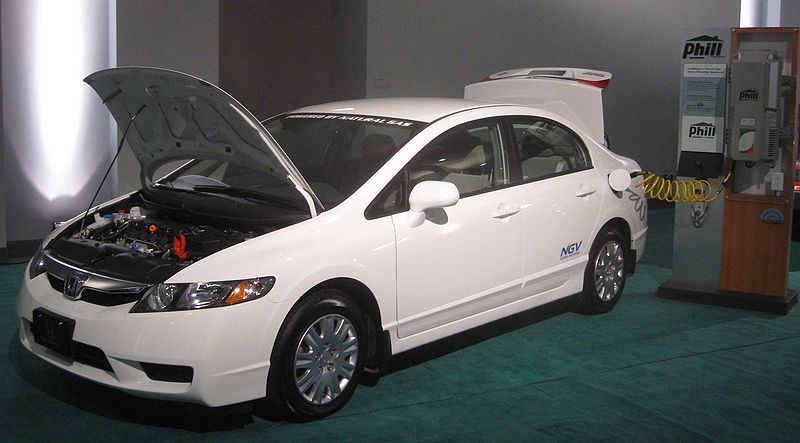 A Honda powered by compressed natural gas. 