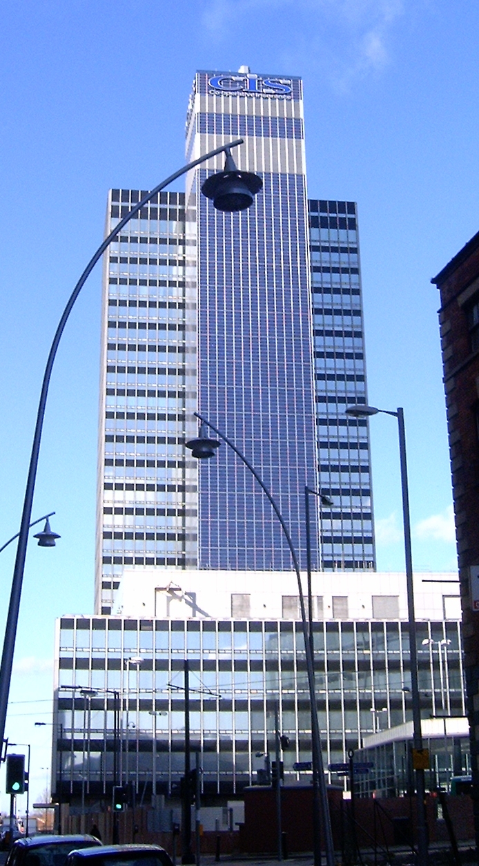 Massive PV System integrated into the side of an office tower in Manchester, U.K