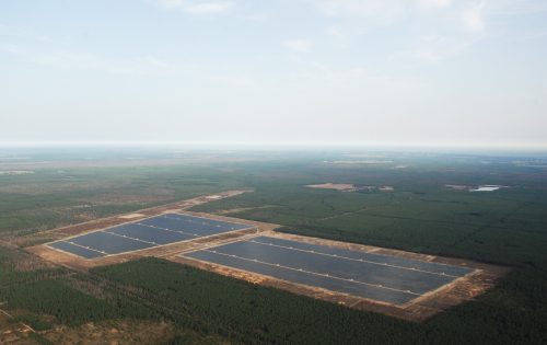 The German Lieberose Photovoltaic Park in Germany